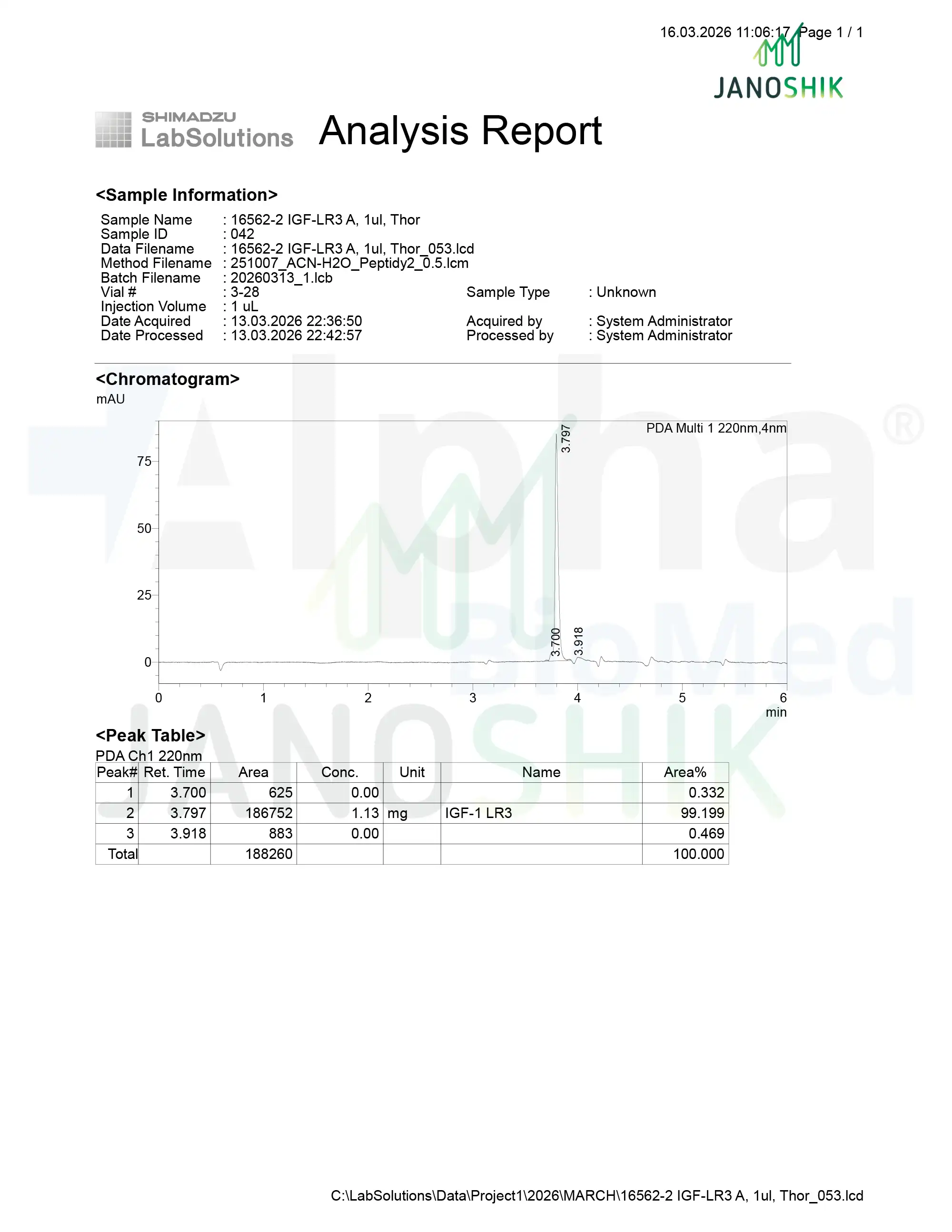 IGF-1 LR3 (1mg) - Image 3